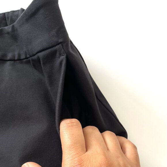 Lafayette 148 New York Cropped Tapered Black Pants Side Elastic Waist - Picture 7 of 15